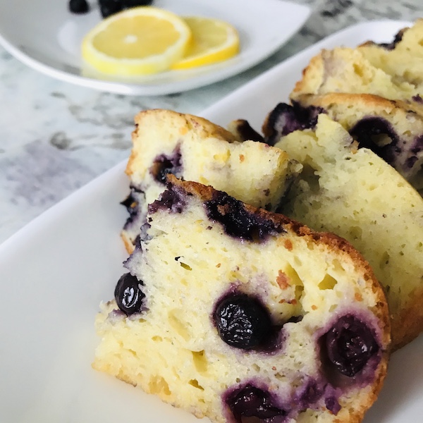 Healthy Lemon Blueberry Bread