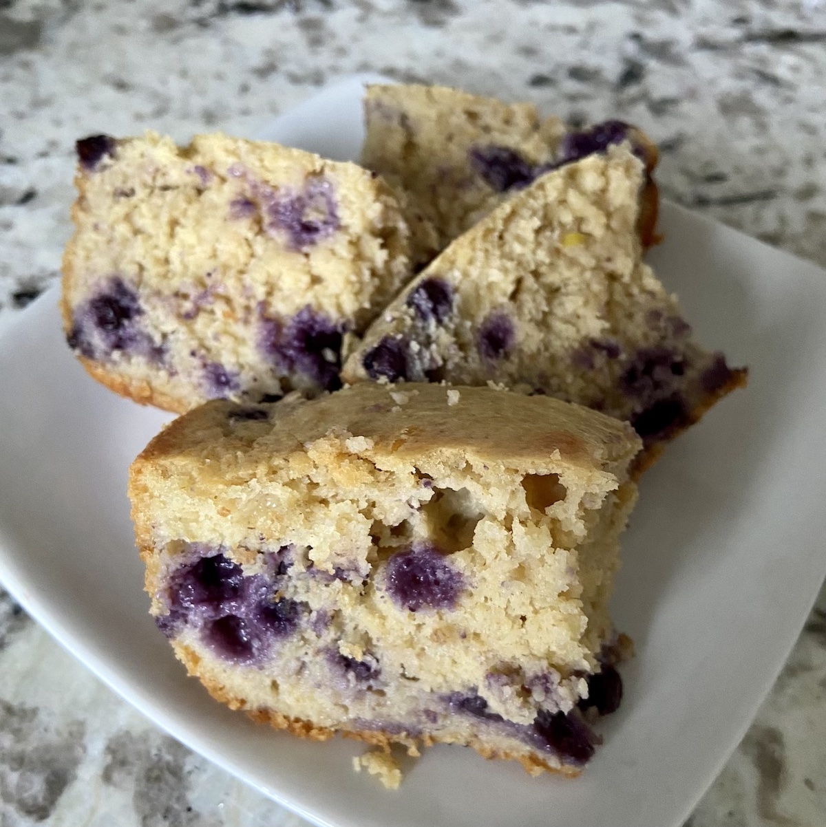 healthy lemon blueberry bread