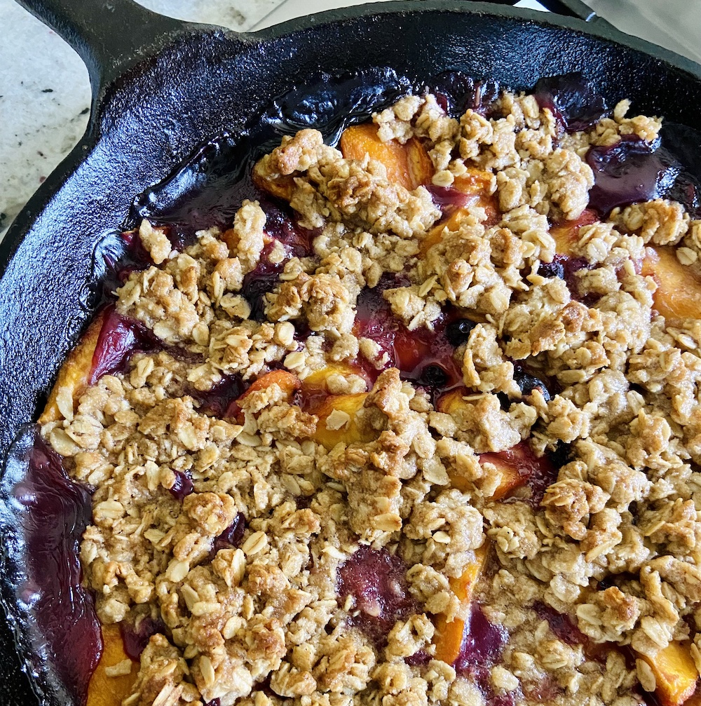 Healthy Blueberry Peach Cobbler Recipe