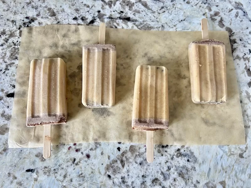 homemade healthy chocolate chip cookie dough popsicles